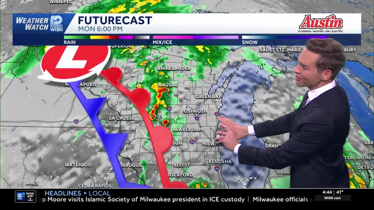 SE Wisconsin weather: Rounds of storms Monday