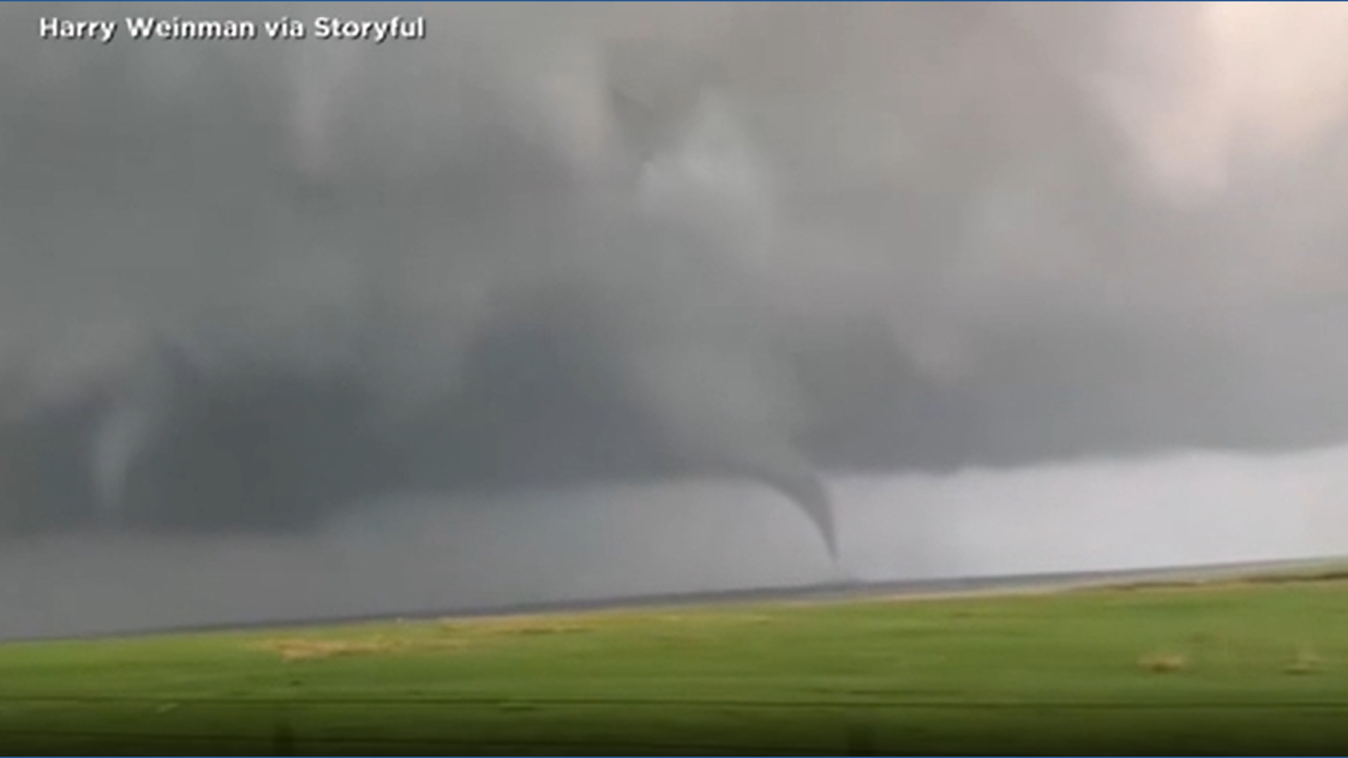 Tornadic supercell with twin rotations sweeps through northeast Oklahoma