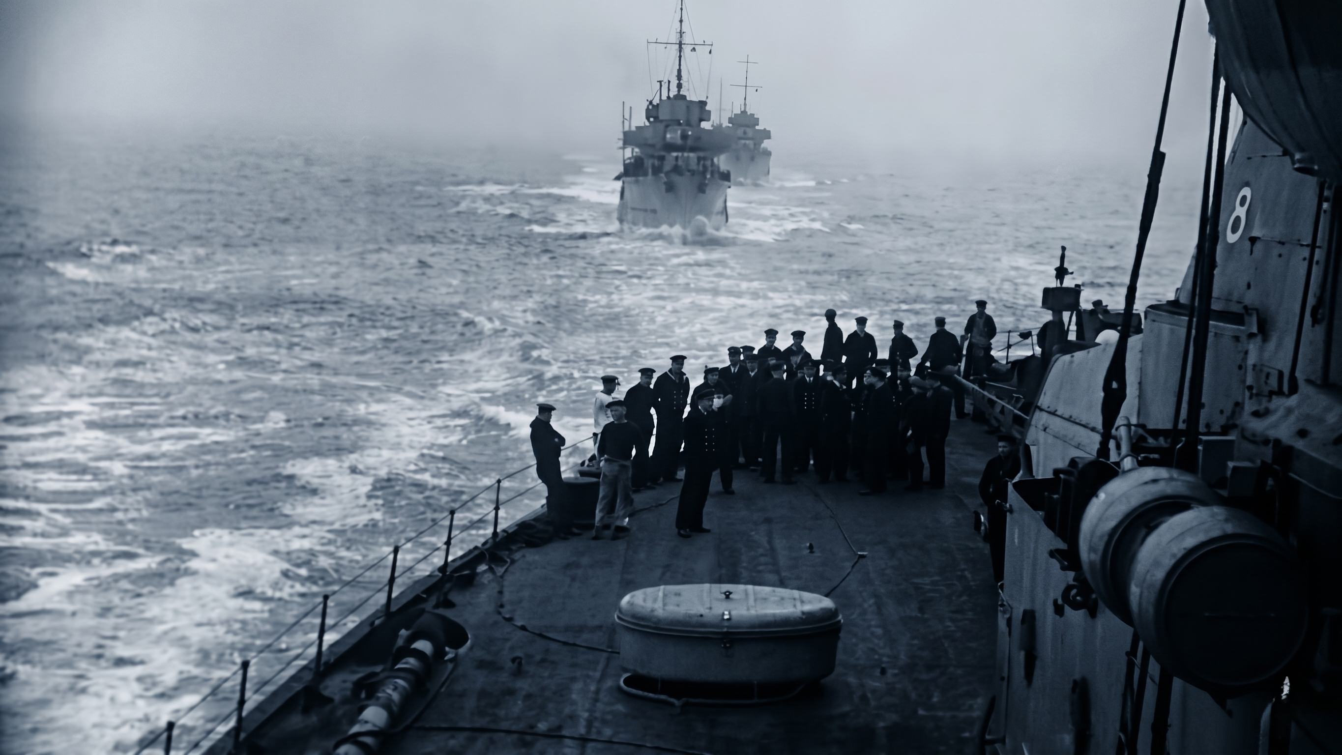 Watch a warship take a hit - then it explodes in seconds