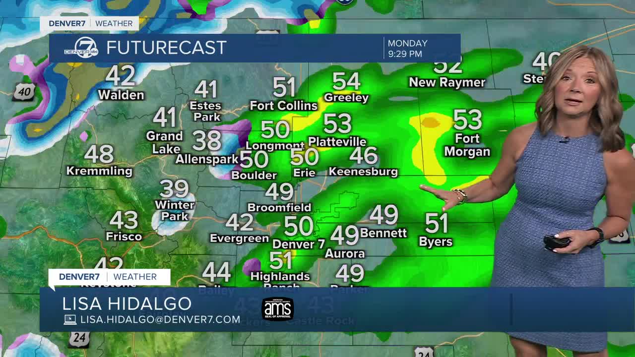 A cool and wet weather shift this week across the Denver metro area