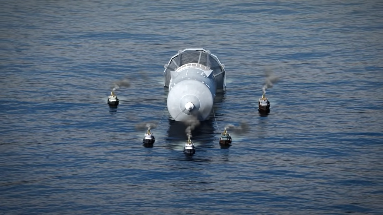 Watch a giant rocket rise from the ocean... NASA took it too far