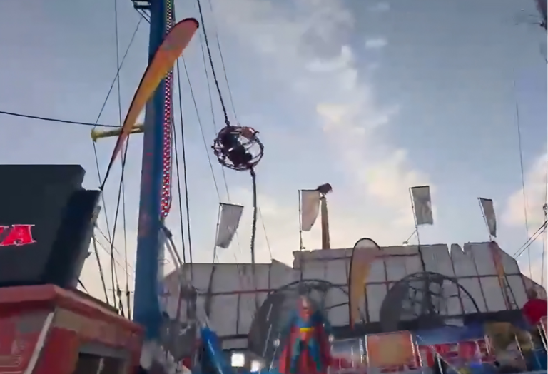 Fairground horror in Spain: Slingshot ride's cable snaps midair in ...