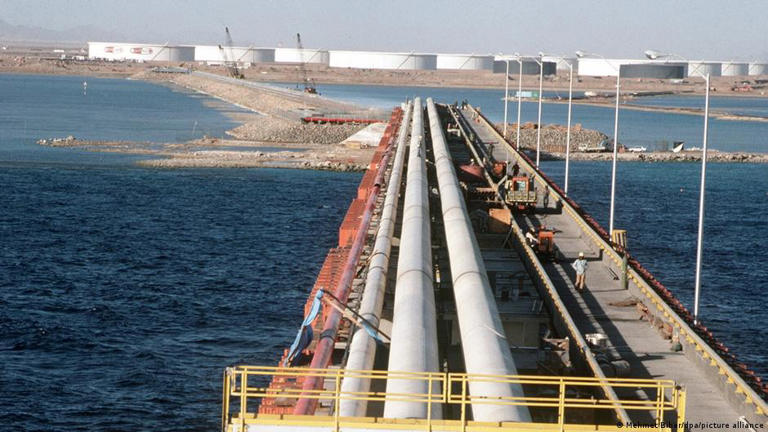 Analysts have suggested that while Saudi air defenses are packed around the pilgrimage sites, that leaves other possible targets, like the Yanbu oil hub (pictured), vulnerable