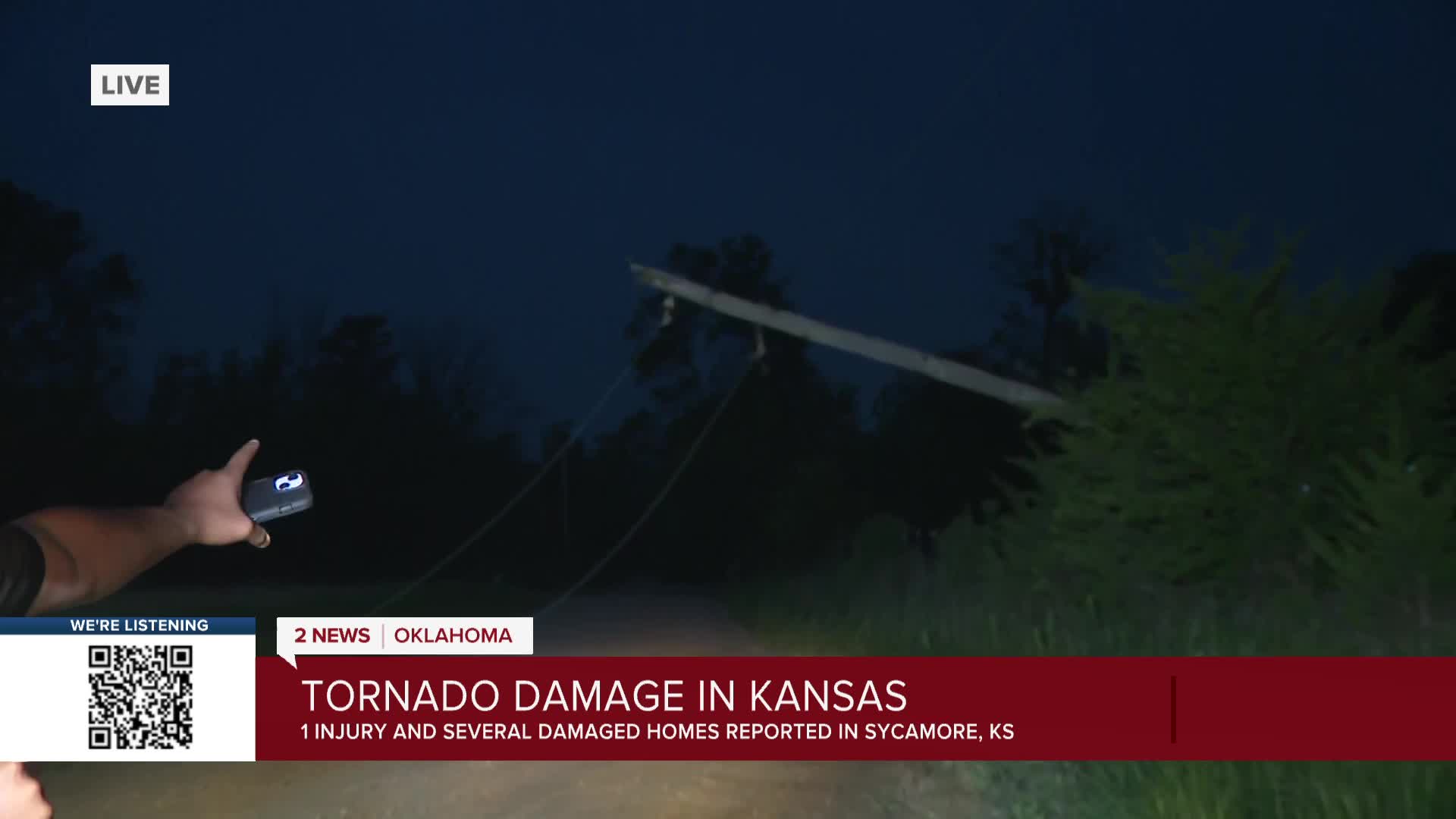 Tornado damage in Kansas