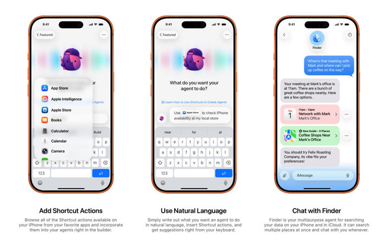 « Apple Agents » : un concept mêlant Siri, Raccourcis et Lil Finder Guy ...