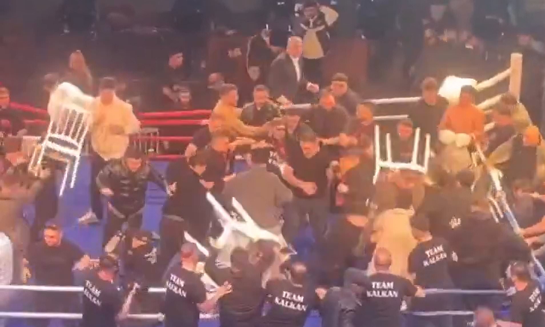Boxing fight descends into huge brawl when Russian fighter's coach ...