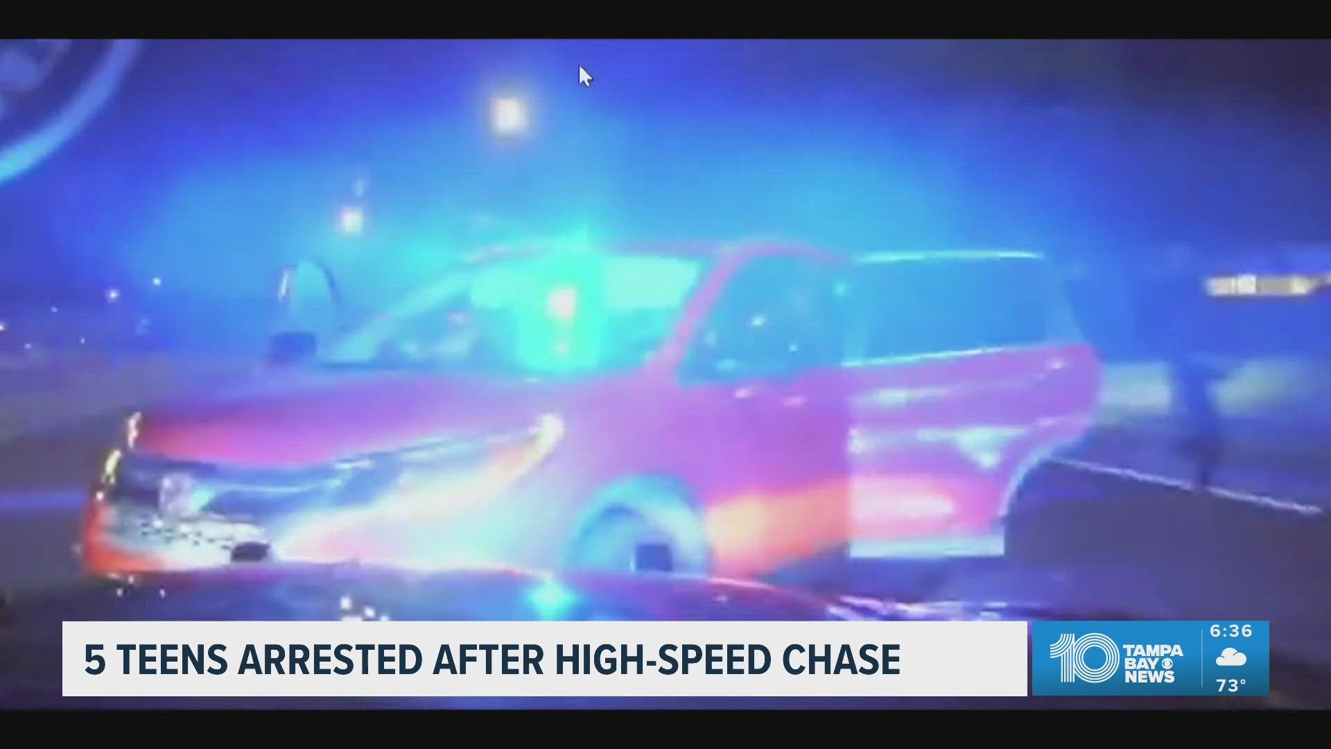 Five teenagers arrested after high-speed chase with Florida Highway Patrol