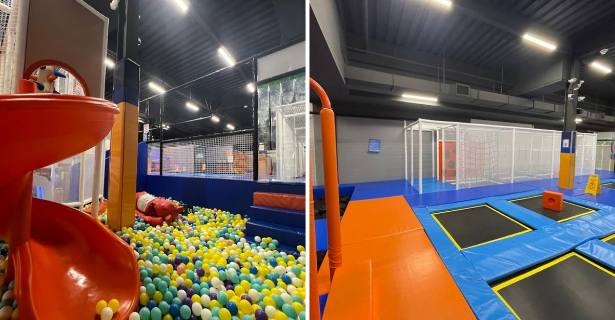 This 8,000 square foot arcade and trampoline park in Massachusetts ...