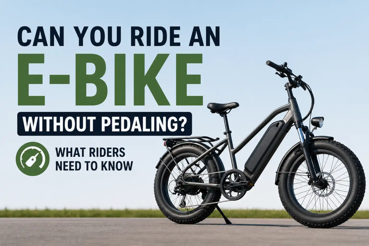 Can you ride an e-bike without pedaling? What riders need to know ...