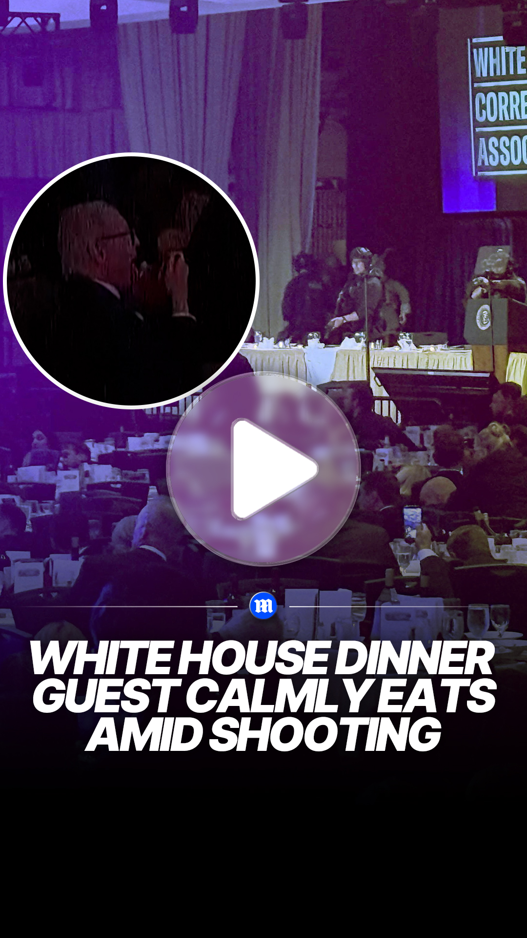 Guest remains seated during White House dinner security scare, video shows