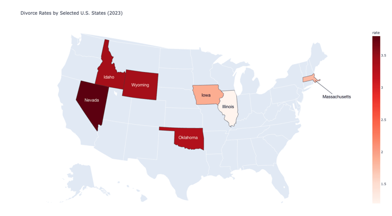 The states with the highest divorce rates, and what the numbers ...