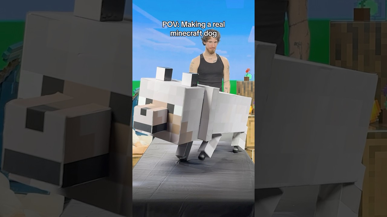 I found a real Minecraft dog!🐶
