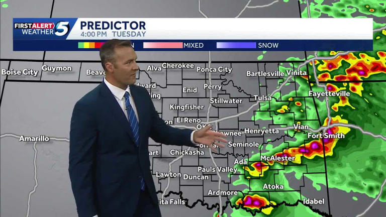 Timeline: Severe storms with low tornado risk possible Tuesday in parts ...