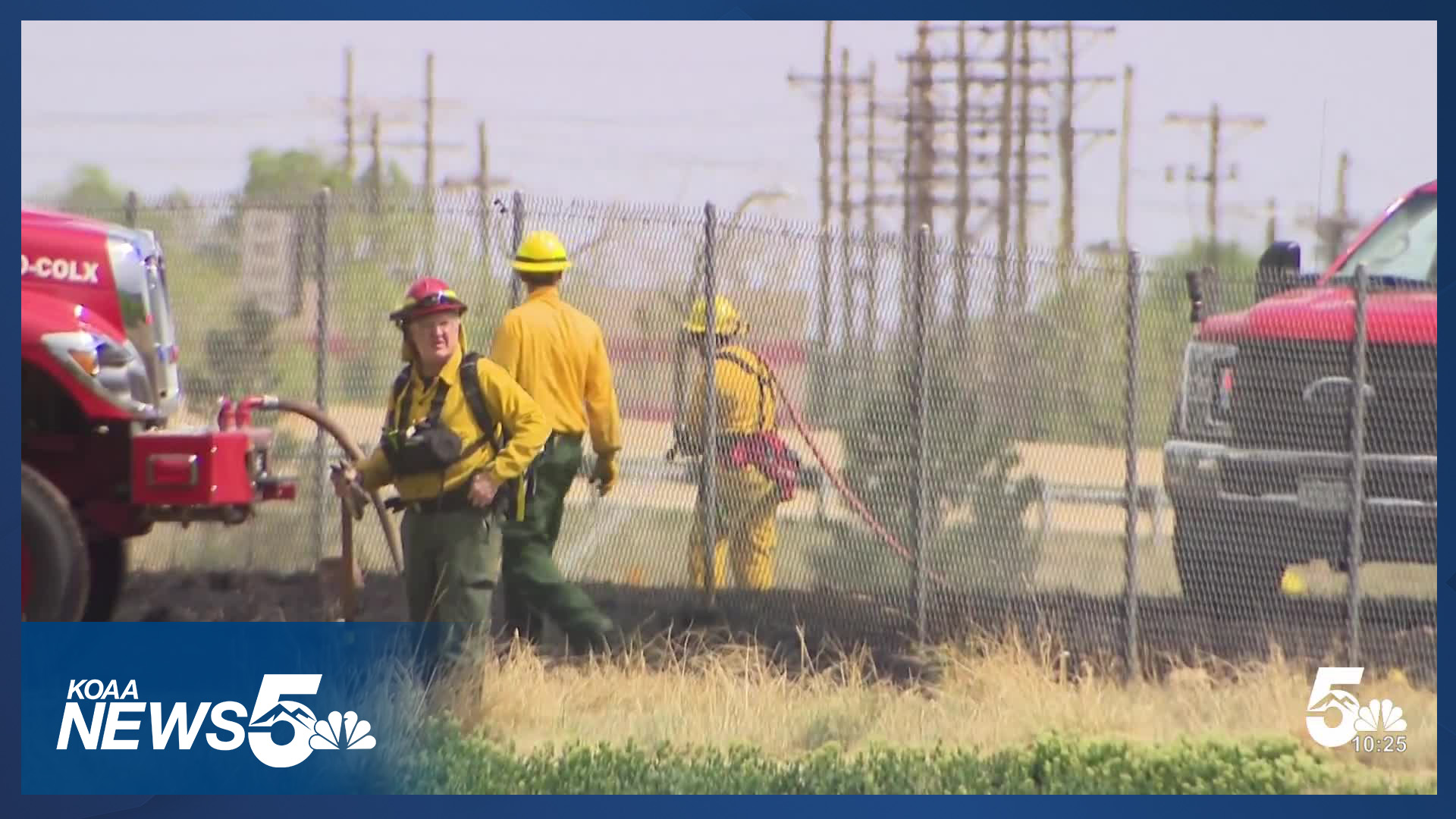 CSFD firefighters contain fire off I-25 and Cimarron