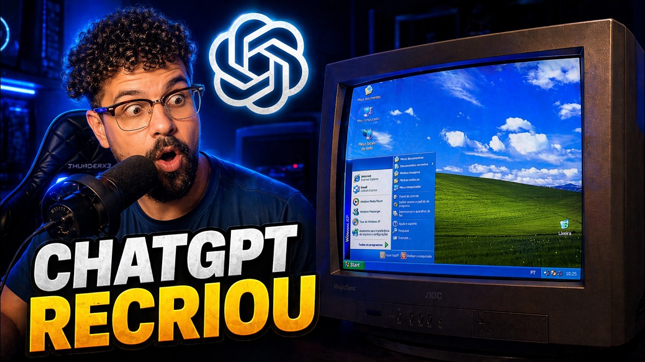 Recriando o Windows XP usando GPT 5.5 no Codex