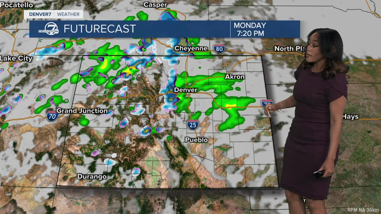 Cool, gloomy start to week with showers across Colorado
