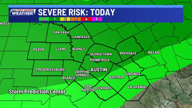 Potential storms start in the Hill Country later this afternoon