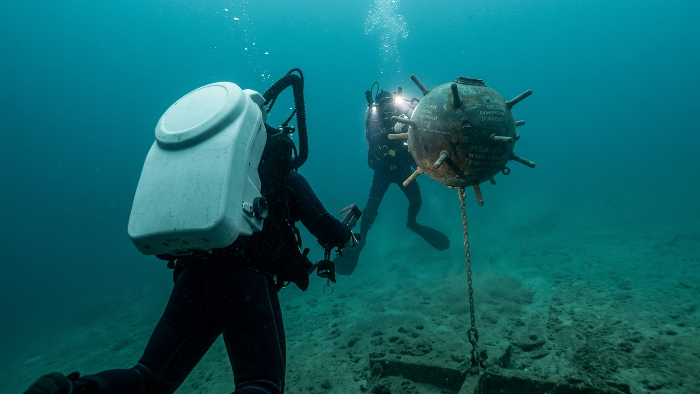 These US Navy divers were clearing Iranian sea mines - and almost got ...