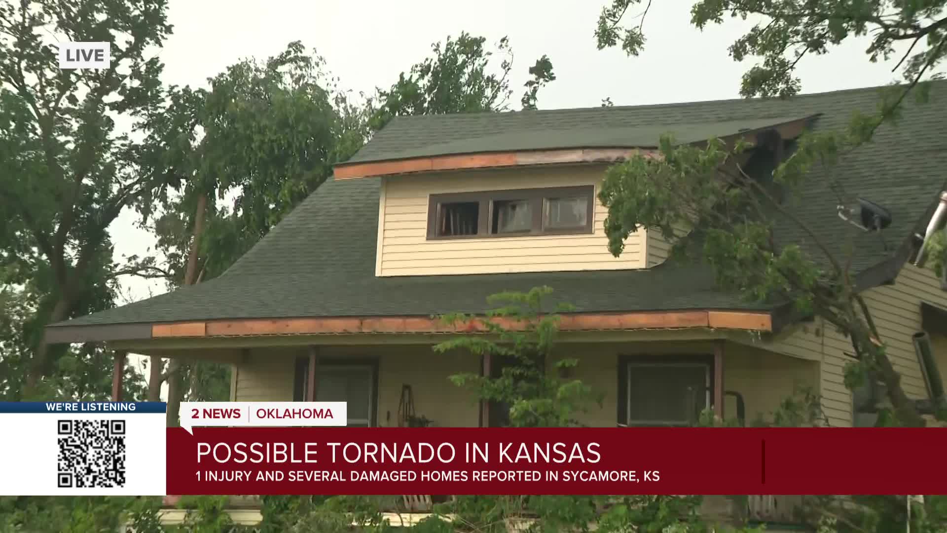 Tornado damage in Kansas