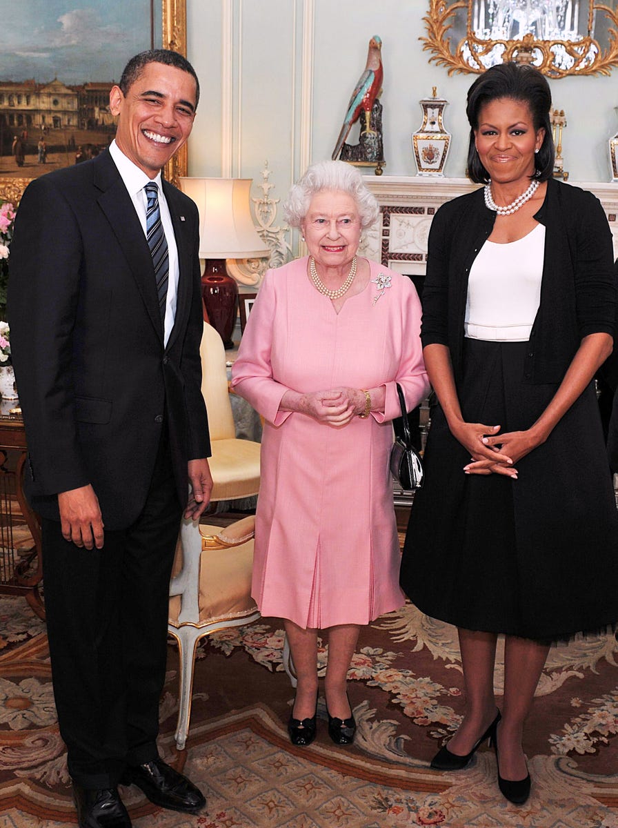Queen Elizabeth met with 13 out of the last 14 presidents