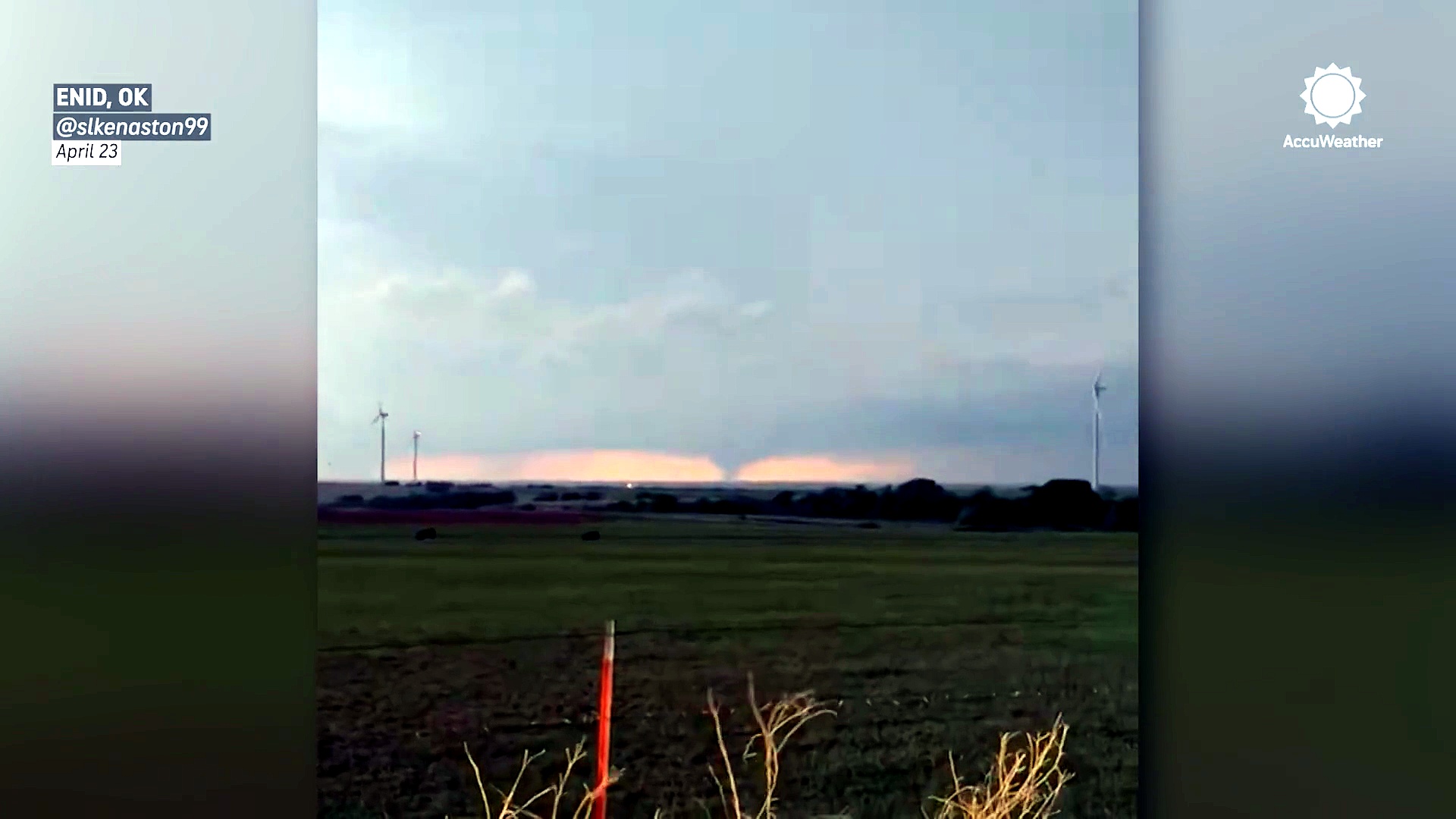 Large tornado seen near Air Force base in Oklahoma