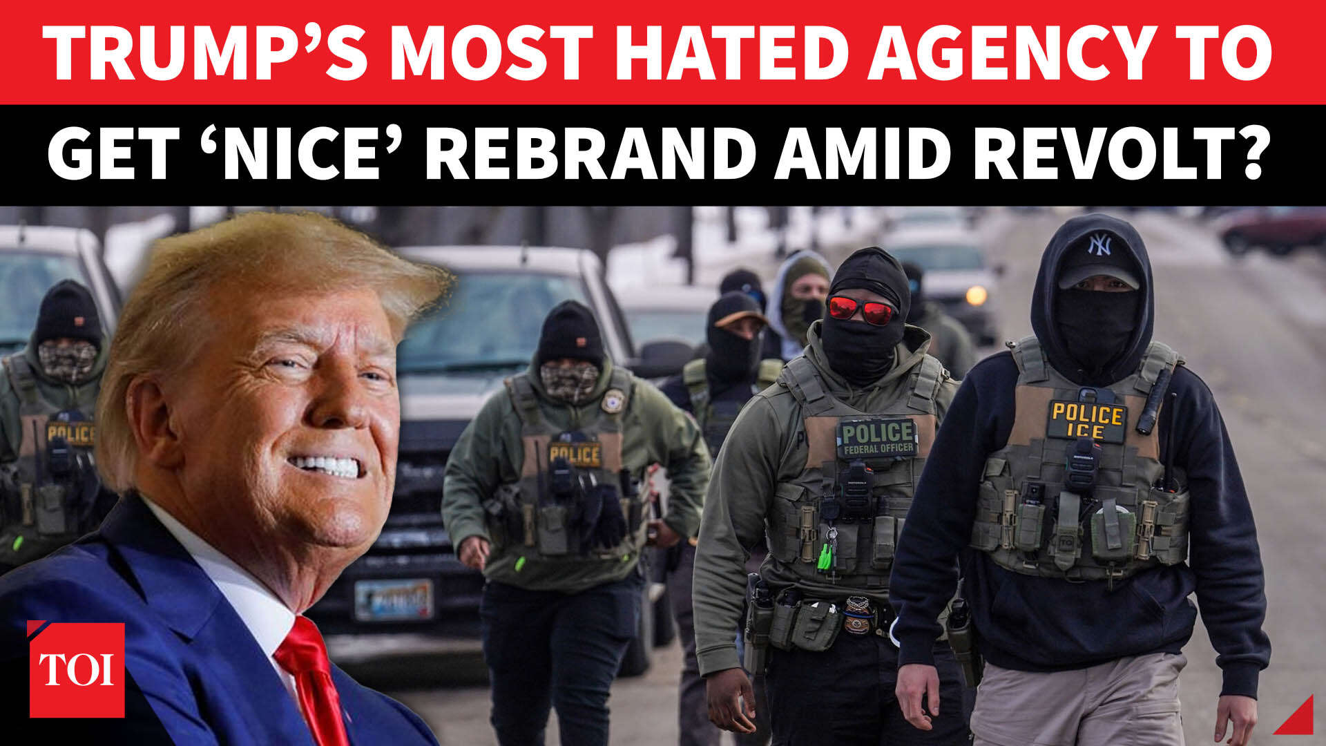 Trump pushes ‘NICE’ rebrand to blunt the fury over ICE deportation raids