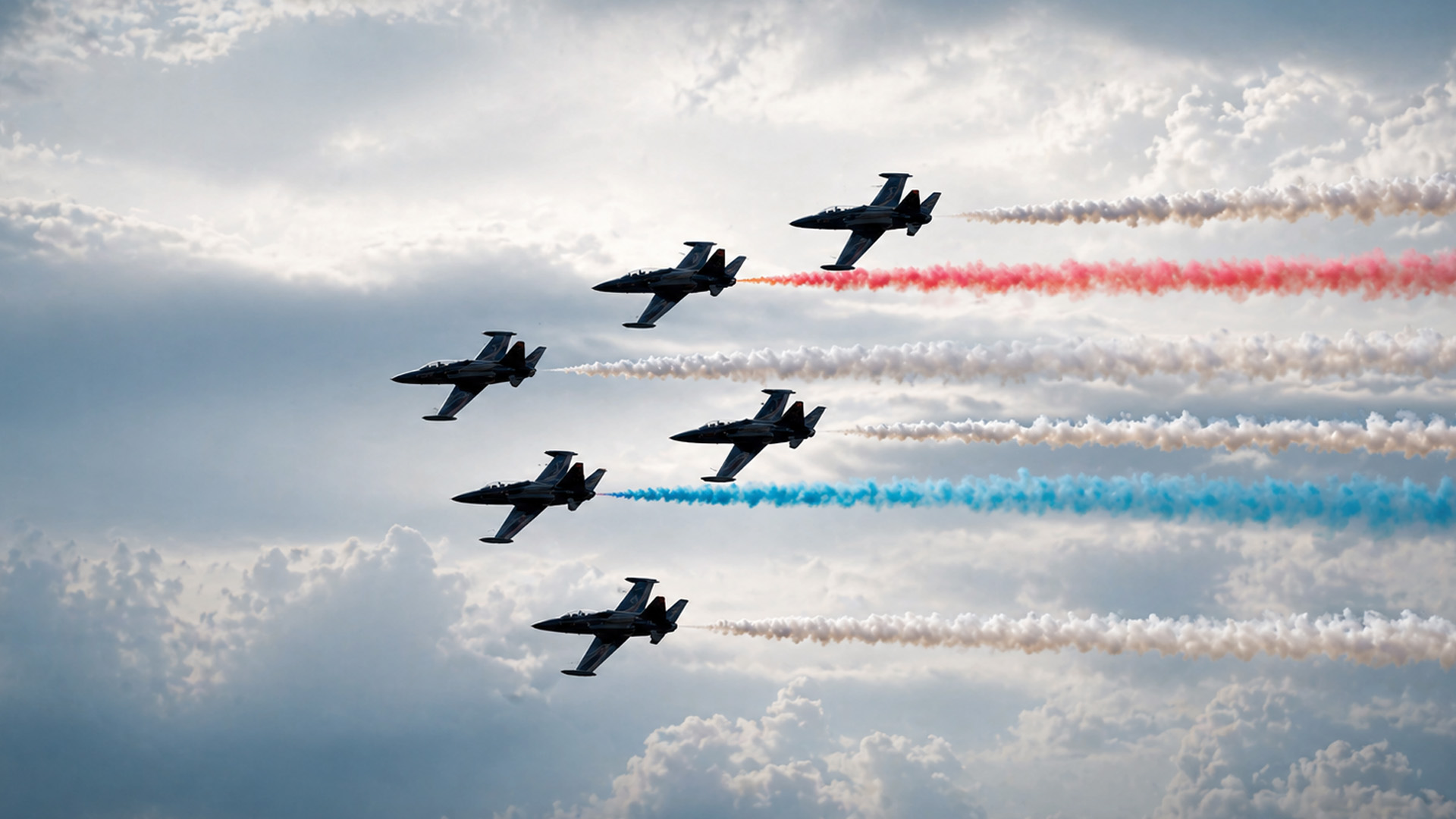 Watch military and civilian aircraft in air show