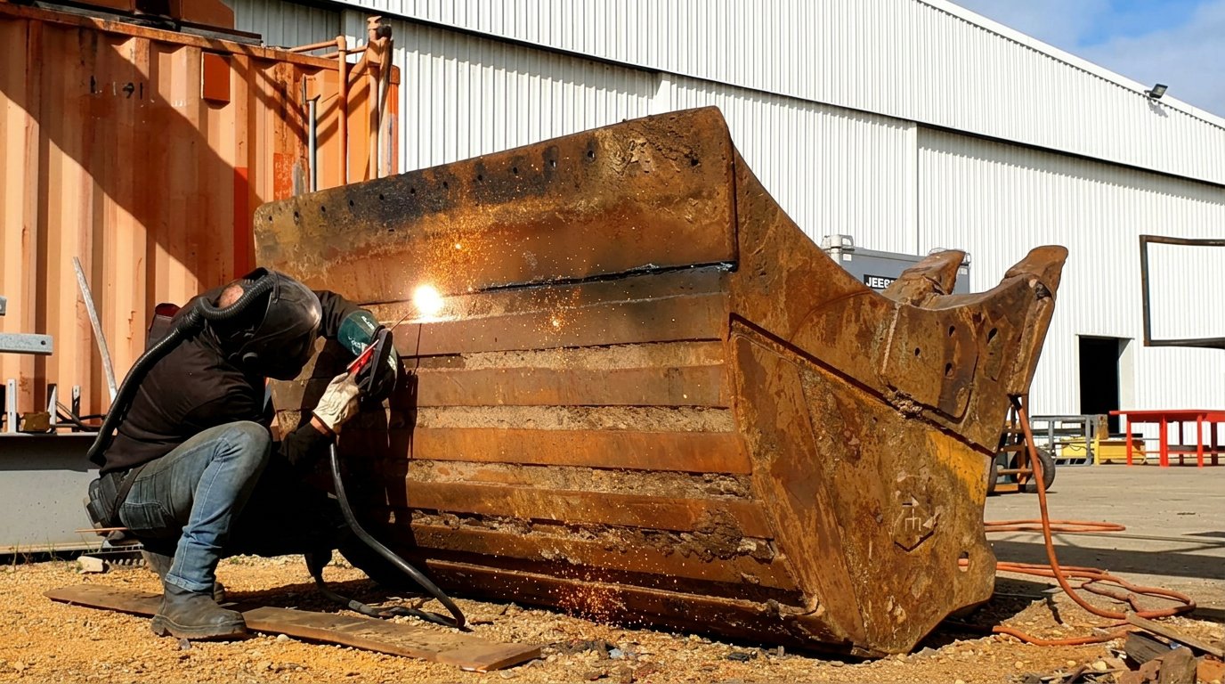 Repairing a tilt bucket for heavy use