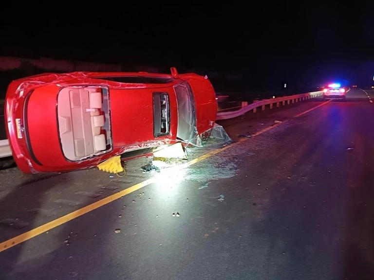 Rollover crash on I-287 sends driver to hospital in Bridgewater