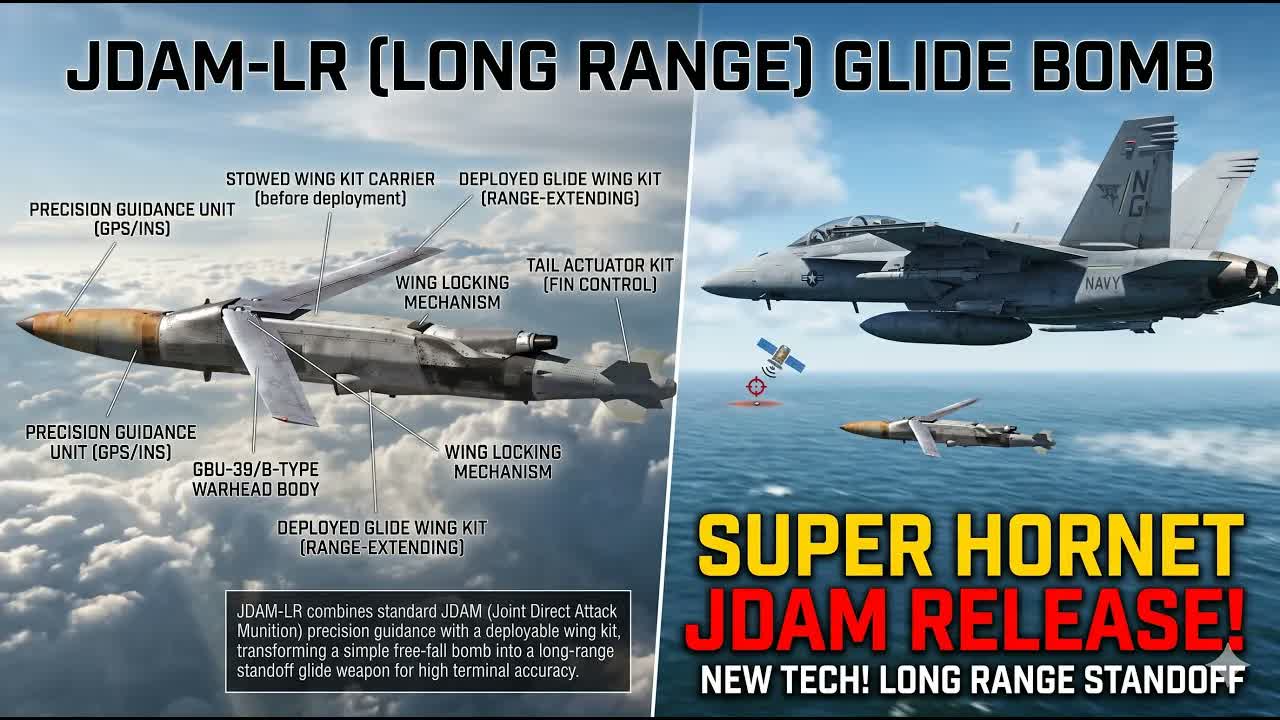 Navy JDAM-LR test results are insane - over 200 miles!