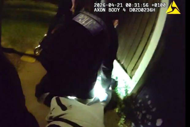 Watch: Police chase after pair attempt to flee in stolen car in south Essex