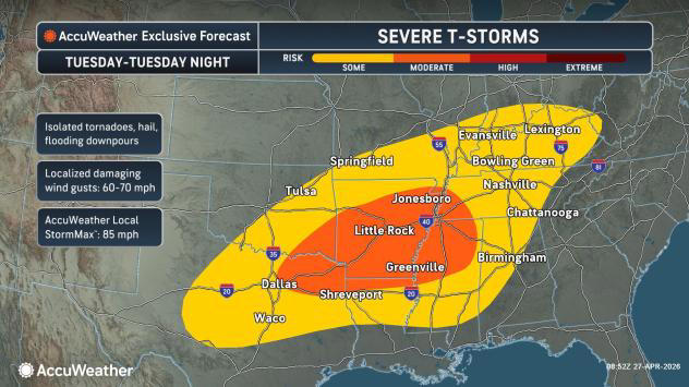Dangerous severe weather outbreak includes risk of strong, long-track ...