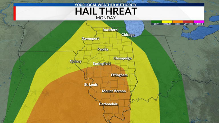 Severe weather alert day: Severe weather possible, worst expected south