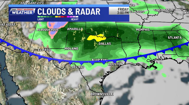 Potential storms start in the Hill Country later this afternoon
