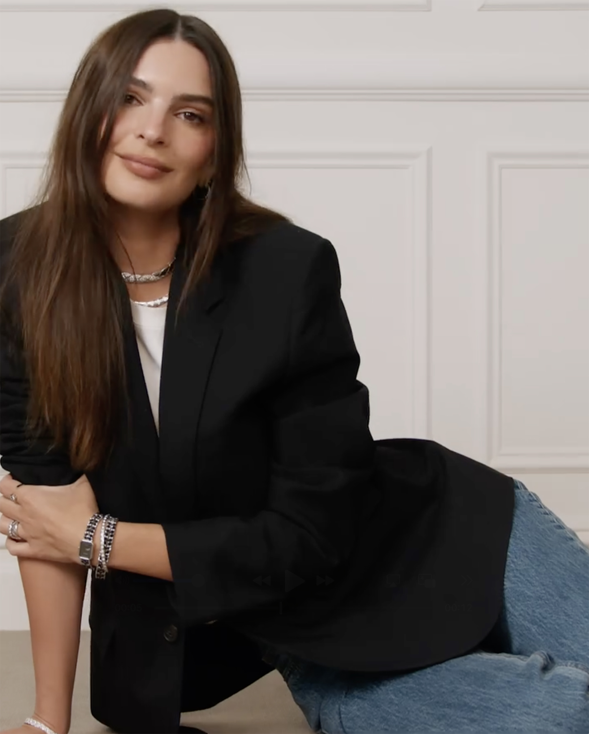 Emily Ratajkowski and 5-year-old son Sylvester pose together for Chanel