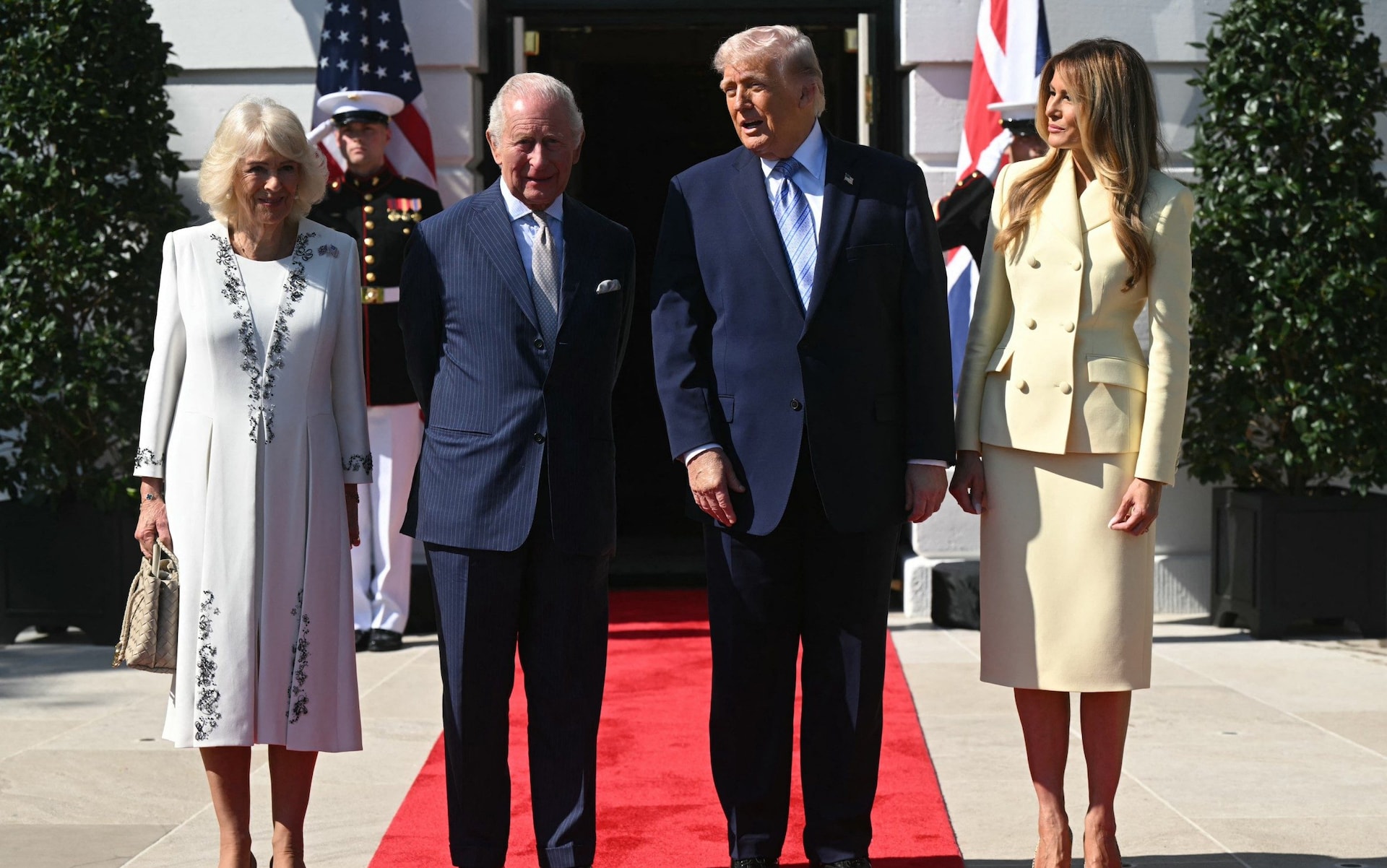 Queen Camilla and Melania Trump show their different style strategies at the start of US state visit