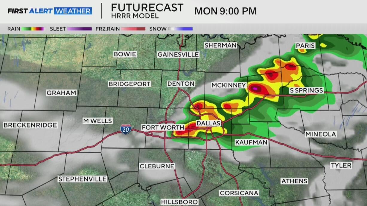 Slight storm risk in North Texas Monday night before severe storms ...