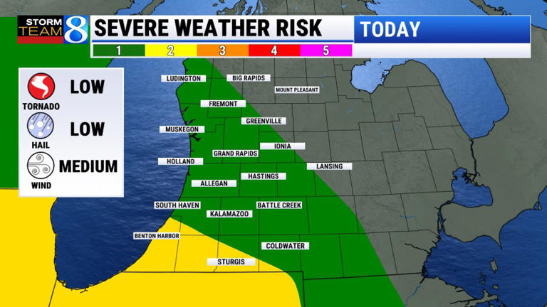 Severe thunderstorm warnings issued in West Michigan
