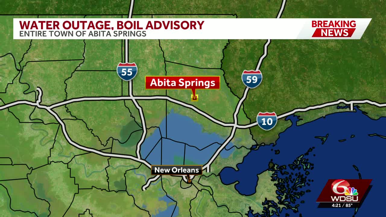 Town of Abita Springs under boil water advisory due to town-wide water ...