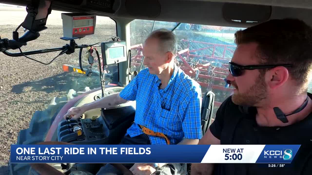 Iowa man gives grandfather one last ride in the fields