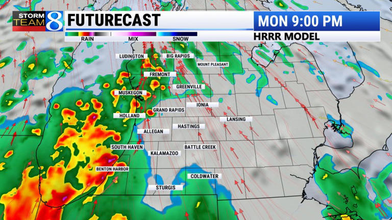 Severe thunderstorm warnings issued in West Michigan