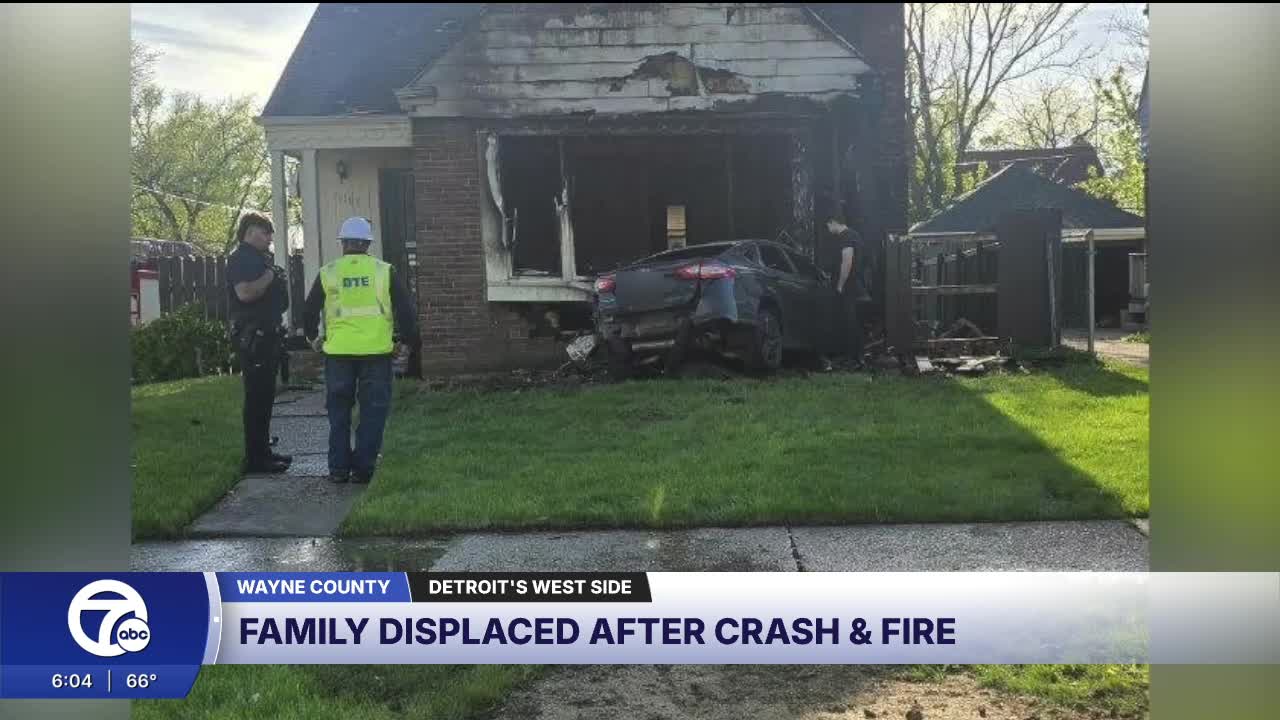 Speeding car crashes into a Detroit home, leaving family displaced ...