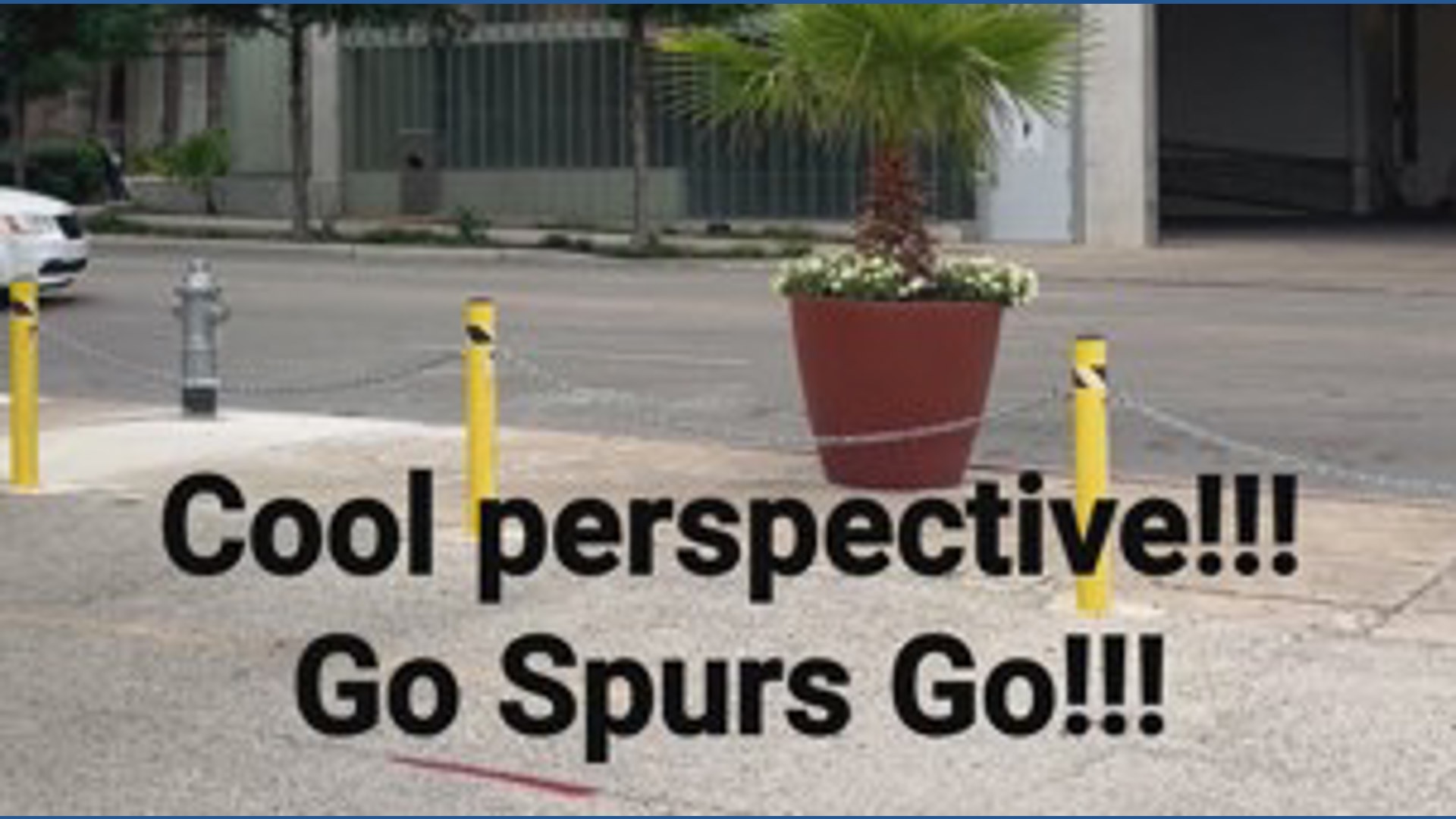 Frost Bank Tower decked in support of the Spurs