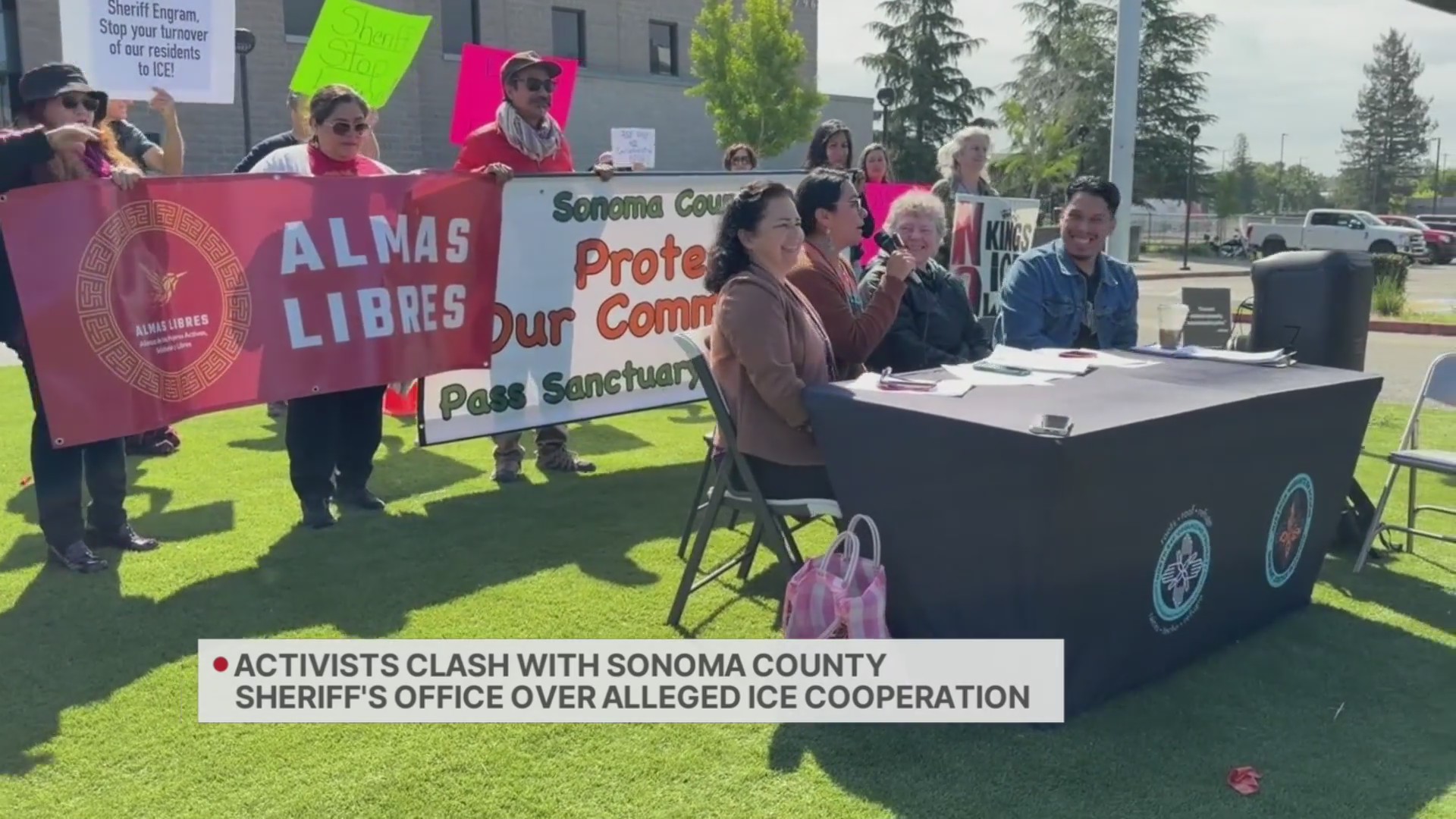 Activists clash with Sonoma County sheriff over alleged ICE cooperation