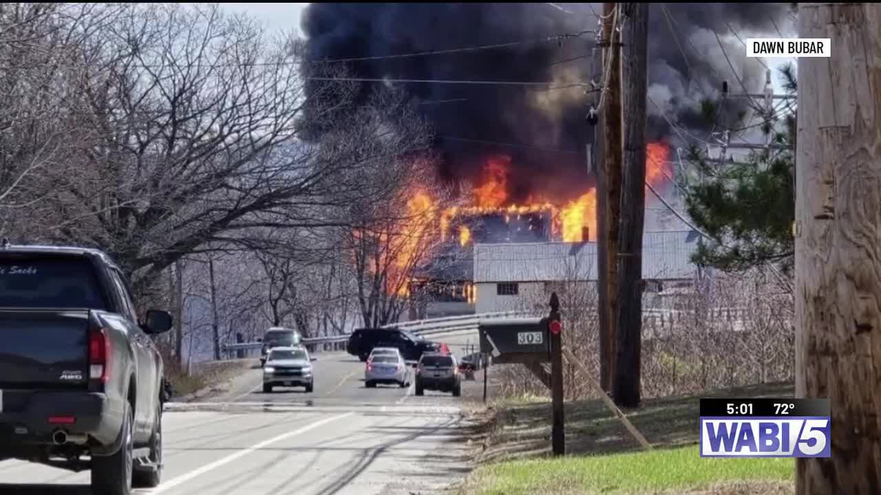 Fire destroys barn in Milo Sunday