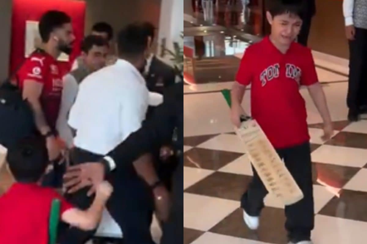 Virat Kohli's young fan breaks down in tears, throws bat after failing ...