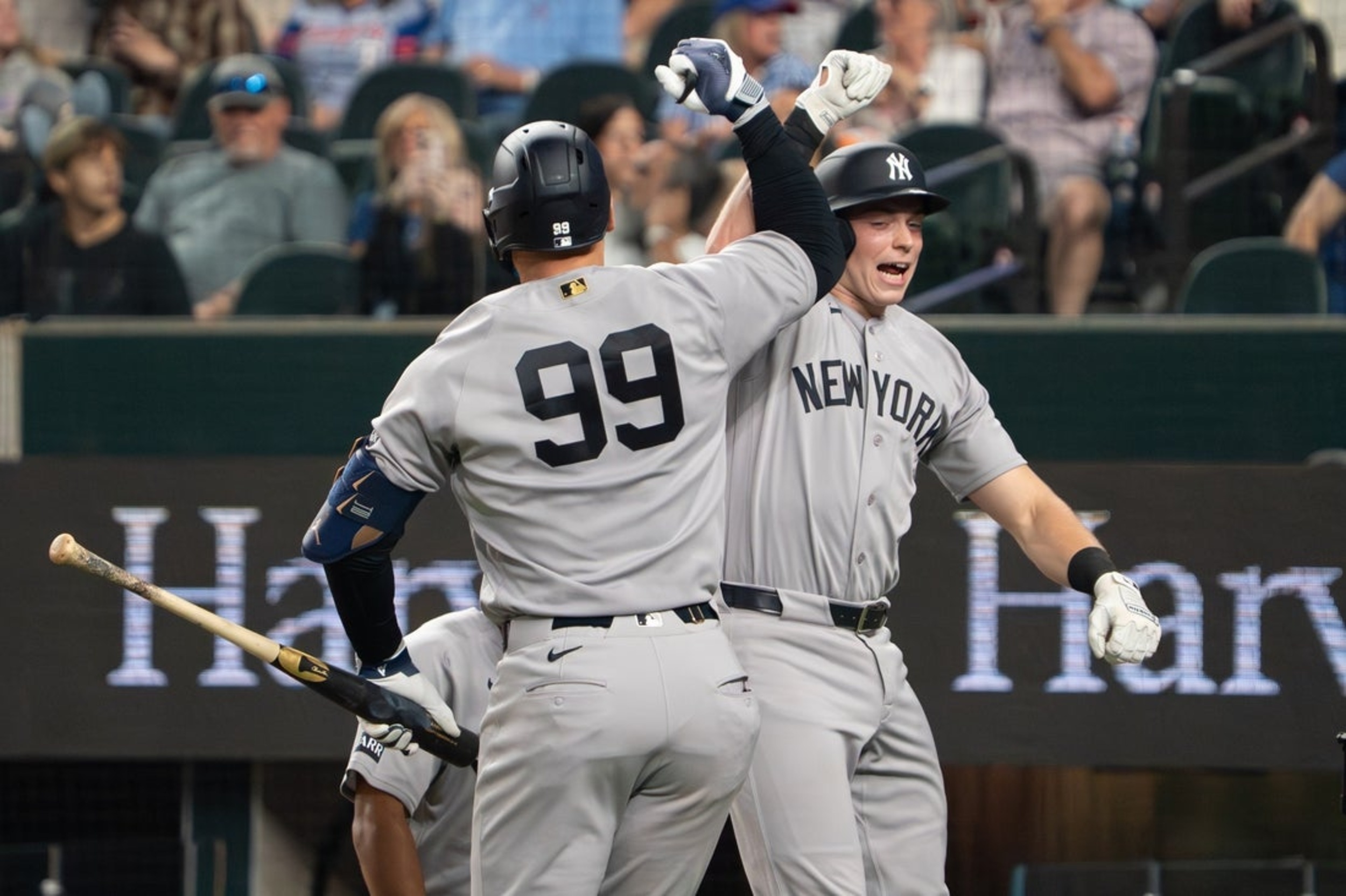 Aaron Judge hits 11th homer, Ben Rice hits 10th as Yankees top Rangers
