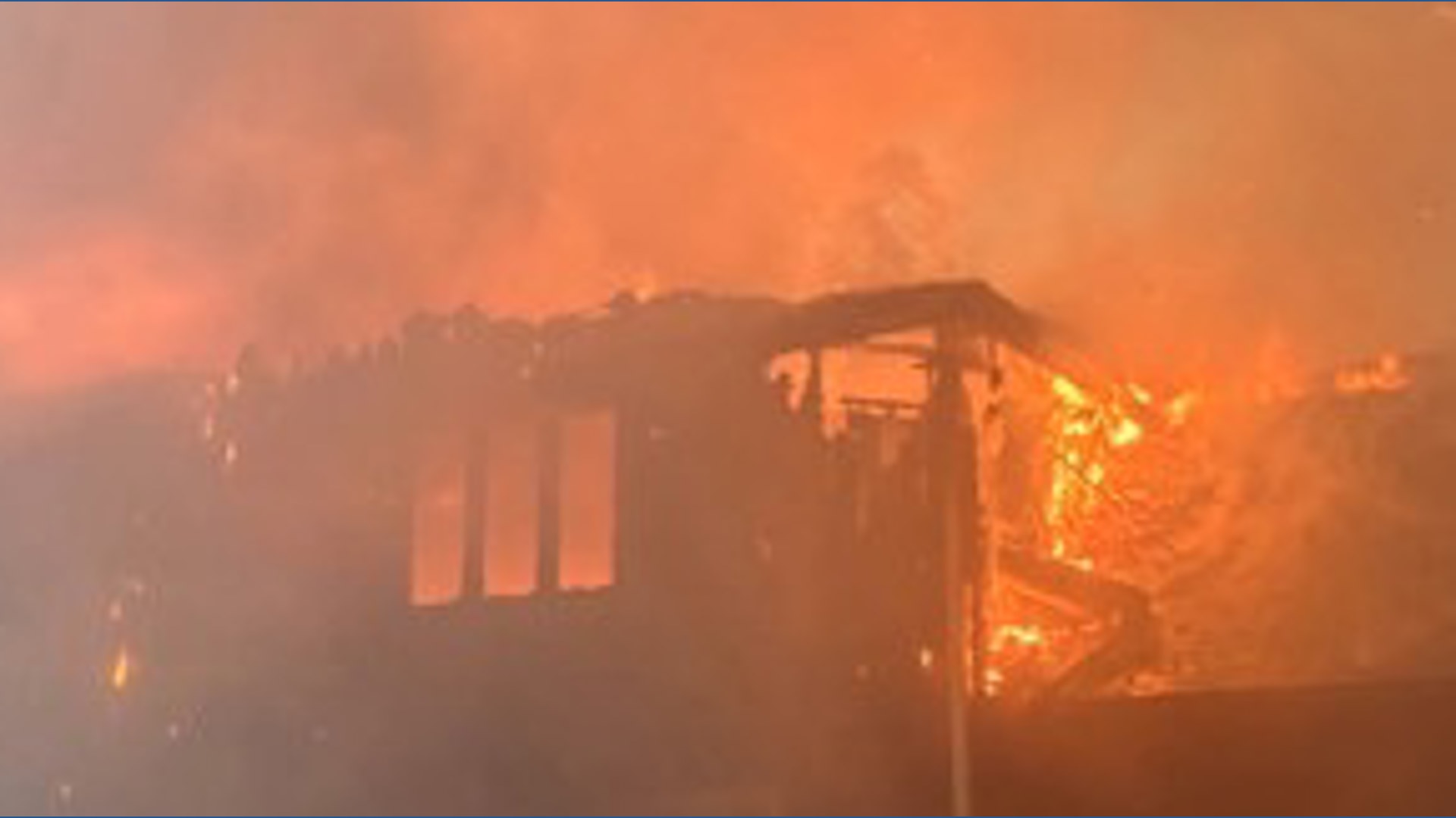 Lightning catches house on fire in Oldham County