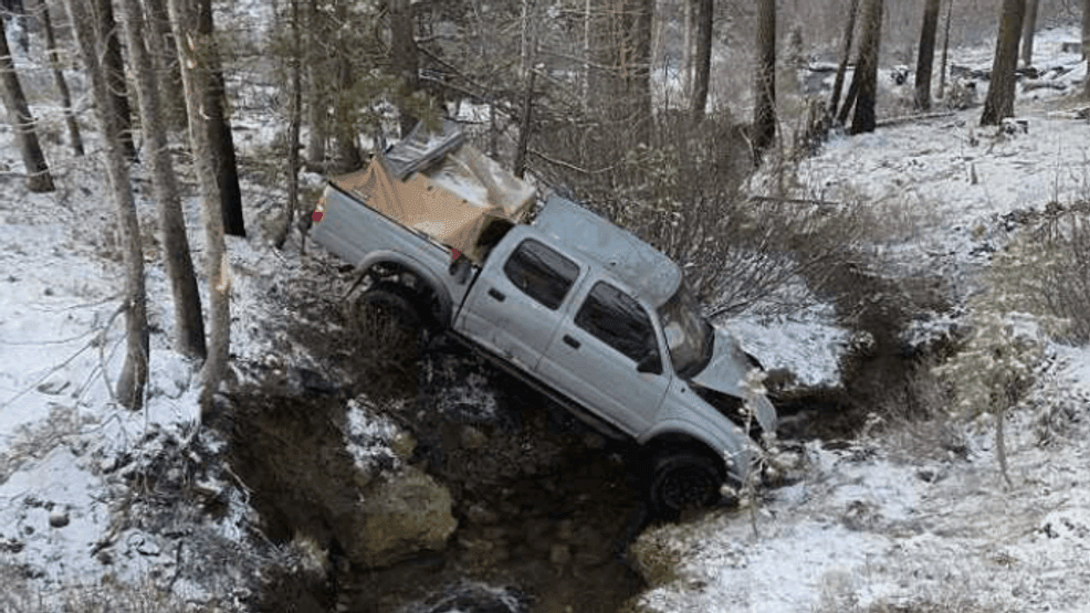 CHP warns of black ice after truck slides off US 50 near Aspen Creek Road