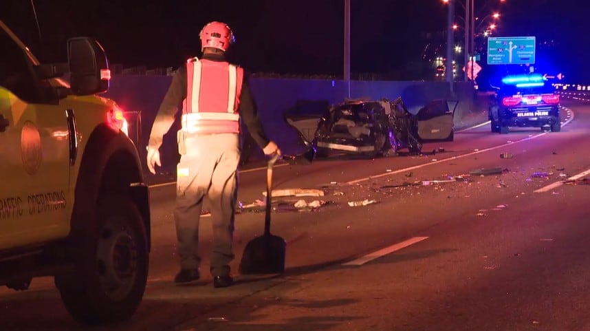 Crash shut down parts of I-20 in NW Atlanta